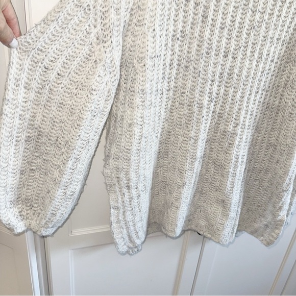 Anthropologie Pilcro Long Line Cable Tunic Sweater Ivory SZ S - Picture 7 of 14